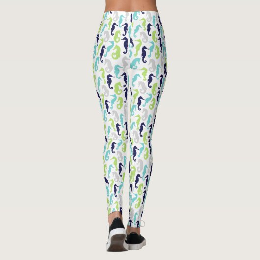 Cute Seahorse Pattern Leggings (Achterkant)