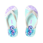 Cute Seahorse Personalized Girls' Kinder Teenslippers (Voetbed)