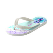 Cute Seahorse Personalized Girls' Kinder Teenslippers (Schuin)