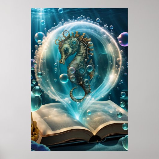 Cute seahorse poster (Voorkant)