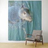 Cute Seal Swimming in Ocean Wall Art Tapestry Wandkleed (In situ)
