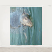 Cute Seal Swimming in Ocean Wall Art Tapestry Wandkleed (Voorkant)
