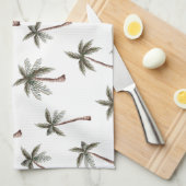 Cute Seamless Palm Trees Pattern, Summer Gift Theedoek (Quarter Fold)