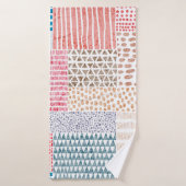Cute seamless pattern in patchwork style. Simple d (Serviette de bain)