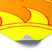 Cute seamless pattern of sun. Doodle hand drawn st Poster (Hoek)