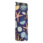 Cute seamless pattern with jellyfish, shells, fish thermosbeker (Geroteerd rechts)