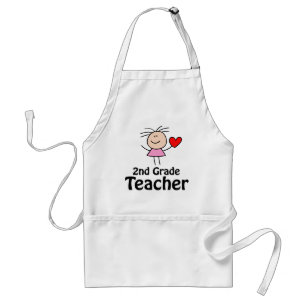 Cute Second Grade Teacher School Apron Standaard Schort