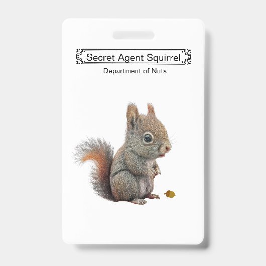 Cute Secret Agent I.D. Name Badge (Voorzijde)