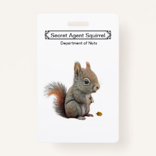 Cute Secret Agent I.D. Name Badge