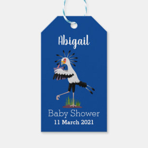 Cute secretaresse vogelbriefjes cartoon cadeaulabel