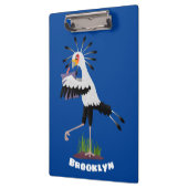 Cute secretaresse vogelbriefjes cartoon klembord (Links)