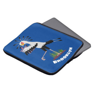 Cute secretaresse vogelbriefjes cartoon laptop sleeve