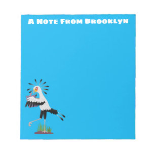 Cute secretaresse vogelbriefjes cartoon notitieblok