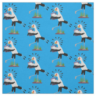 Cute secretaresse vogelbriefjes cartoon stof