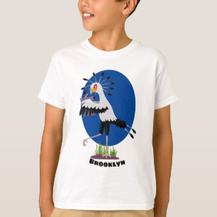 Cute secretaresse vogelbriefjes cartoon t-shirt