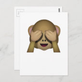 Cute See No Evil Monkey Emoji Briefkaart (Voorkant / Achterkant)