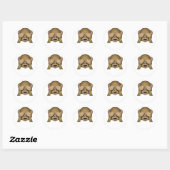 Cute See No Evil Monkey Emoji Ronde Sticker (Vel)