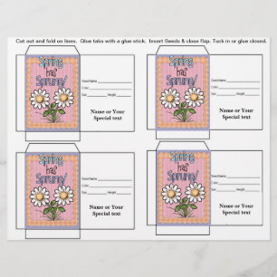Cute Seed Packet Gift of Favor Flyer
