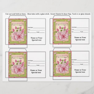 Cute Seed Packet Gift of Favor Flyer