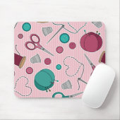Cute Seing Thleing Pattern Roze Muismat (Met muis)