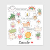 Cute Self Care Stickers (Feuille)