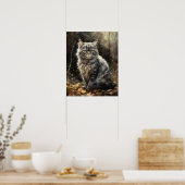 Cute Selkirk Rex Cat Art Imprimer Poster (Cuisine)