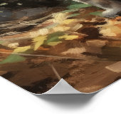 Cute Selkirk Rex Cat Art Imprimer Poster (Coin)