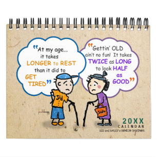 Cute Seniors Retirement Funny Old Age Jokes Quotte Kalender