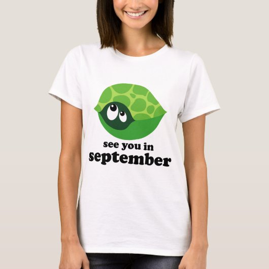 Cute September Due Date Turtle Matrier T-shirt (Voorkant)