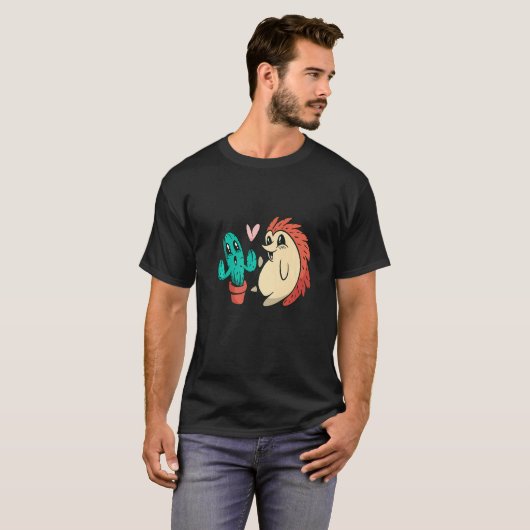 Cute Serape Cactus And Hedgehog Cactus plants Mexi T-shirt (Voorkant volledig)