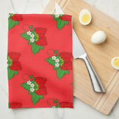 Cute Serviette de cuisine aux fraises (Quart Plié)