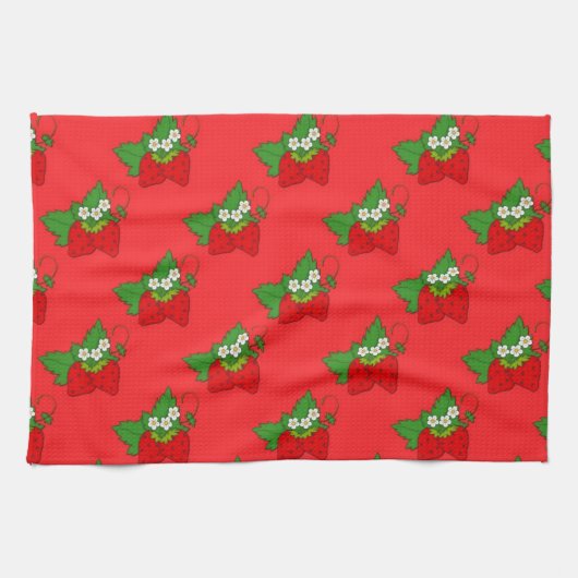 Cute Serviette de cuisine aux fraises (Horizontal)