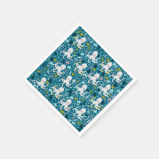 Cute serviette en papier octopus (Coin)