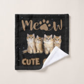 Cute serviette pour chats (Gant de toilette)