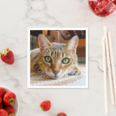Cute serviettes en papier Cat (En situation)