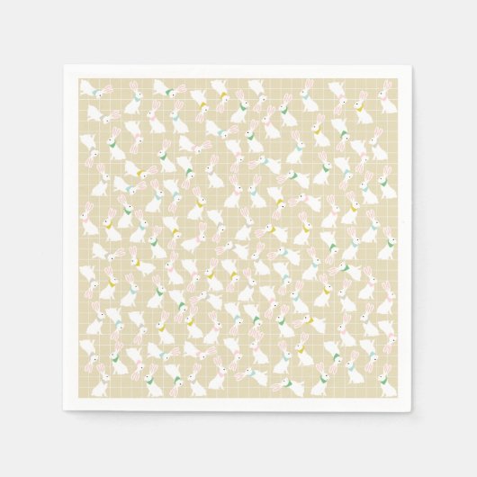 Cute serviettes en papier lapin (Devant)