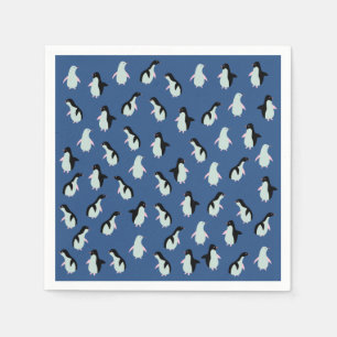 Cute serviettes en papier pingouin
