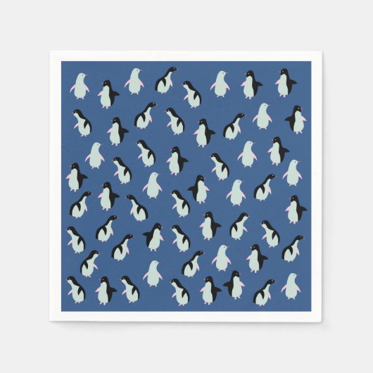 Cute serviettes en papier pingouin (Devant)