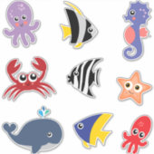 Cute set stickers onder de Zee creaties (Voorkant)