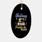 Cute Sewing Gift Quilters Crafting Quilting Keramisch Ornament (Rechts)