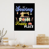 Cute Sewing Gift Quilters Crafting Quilting Poster (Keuken)