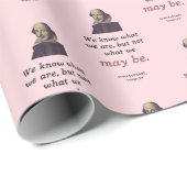 Cute Shakespeare Inspiration Afstuderen Cadeaupapier (Rol Hoek)