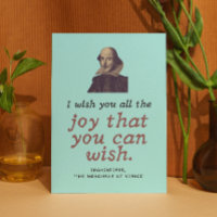 Cute Shakespeare Joy Quote Dark Academia Birthday