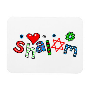 Cute Shalom Greeting Text Expression Magneet
