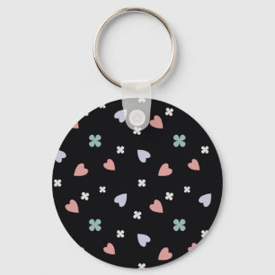 Cute Shamrock Harten Lucky Love Patroon Sleutelhanger