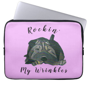 Cute Shar Pei Hond Neopreen 33 cm Laptophoes Laptop Sleeve