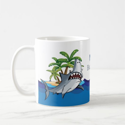 Cute shark add monogram Coffee Mok (Links)