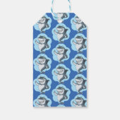 Cute Shark | Blue Birthday Personalized Cadeaulabel (Achterkant)