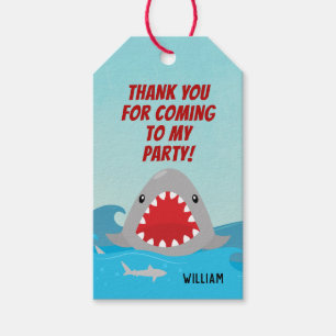 Cute Shark Jongen feest Bedankt Cadeaulabel