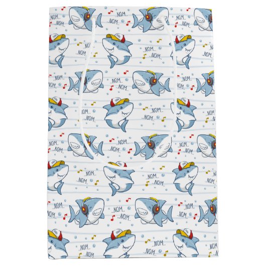Cute Shark Medium Cadeauzakje (Voorkant)